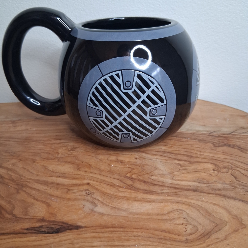 Star Wars Death Star Ceramic Coffee Mug Seven20 Black Grey Sculpted Round Cup